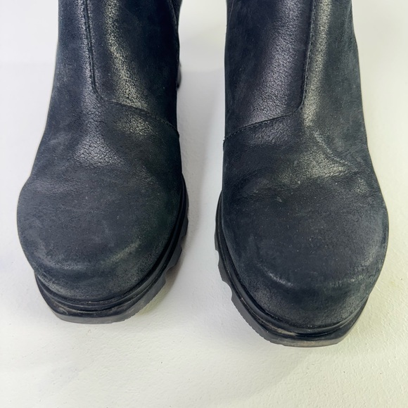 Sorel Women's Joan of Arctic Wedge III Chelsea boots in black leather size 11 - Picture 8 of 11